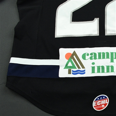 Bobby MacIntyre - Jacksonville Icemen - 2017-18 Regular Season Game-Worn Black Jersey 