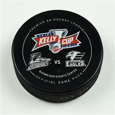 Jake Marto - Colorado Eagles - 2018 Kelly Cup Finals - Goal Puck - Game 6 - Goal #4 - Game Winning Goal