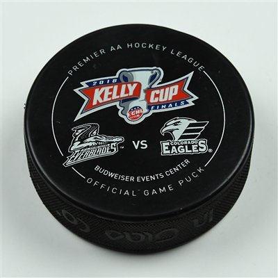 Jake Marto - Colorado Eagles - 2018 Kelly Cup Finals - Goal Puck - Game 2 - Goal #1