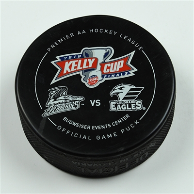 Jake Marto - Colorado Eagles - 2018 Kelly Cup Finals - Goal Puck - Game 2 - Goal #5