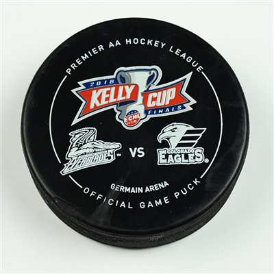 John McCarron - Florida Everblades - 2018 Kelly Cup Finals - Goal Puck - Game 3 - Goal #6