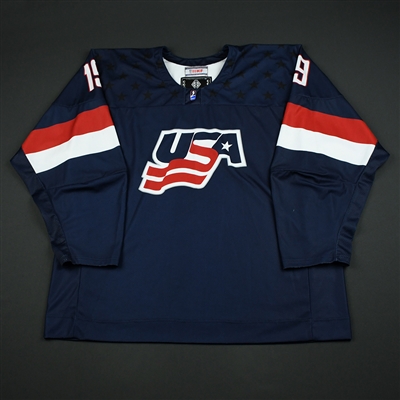 KAndre Miller - 2018 U.S. National Under-18 IIHF Mens World Championship - Game-Worn Blue Jersey