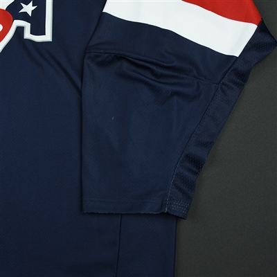 K'Andre Miller - 2018 U.S. National Under-18 IIHF Men's World Championship - Game-Worn Blue Jersey