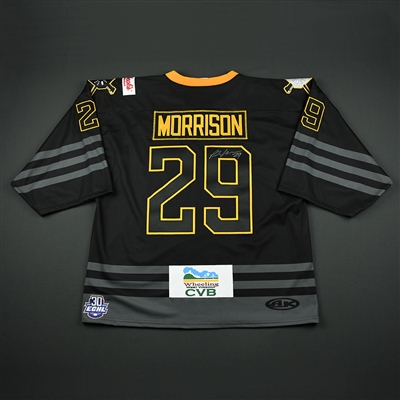 Adam Morrison - Wheeling Nailers - 2018 Golden Goalie - Game-Worn Autographed Jersey - Worn Mar. 7, 2018