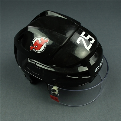 Mirco Mueller - New Jersey Devils - Game-Worn Helmet - 2017-18 NHL Regular Season