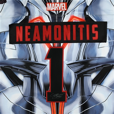 Jordan Neamonitis - Tulsa Oilers - 2017-18 MARVEL Ultron Super Hero Night - Game-Worn Autographed 1st Period Only Jersey