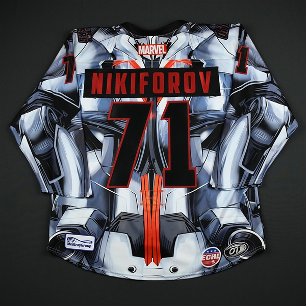 Vladimir Nikiforov - Tulsa Oilers - 2017-18 MARVEL Ultron Super Hero Night - Game-Issued Jersey