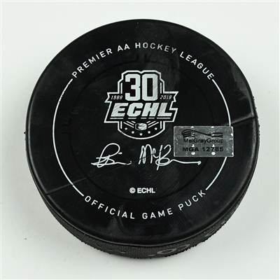 Ryan Olsen - Colorado Eagles - 2018 Kelly Cup Finals - Goal Puck - Game 3 - Goal #8