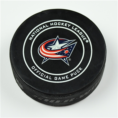 Alex Ovechkin - Washington Capitals - Goal Puck - April 23, 2018 vs. Clb. Blue Jackets (Blue Jackets Logo) - 2018 Stanley Cup Playoffs - Round 1 Game 6