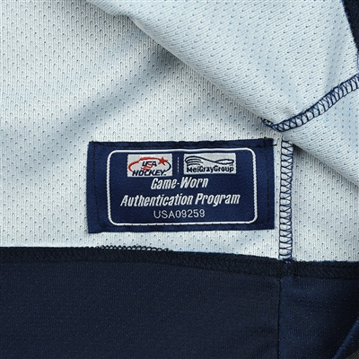 Jake Pivonka - 2018 U.S. National Under-18 IIHF Men's World Championship - Game-Worn Blue Jersey