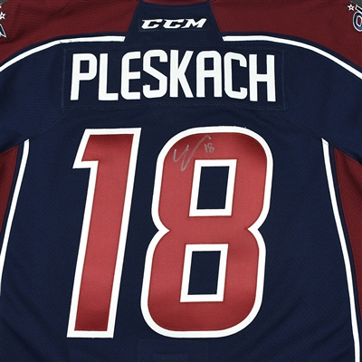 Adam Pleskach - Tulsa Oilers - 2018 Fantasy Team Skater - Game-Worn Autographed Jersey w/C - Worn Feb. 24, 2018