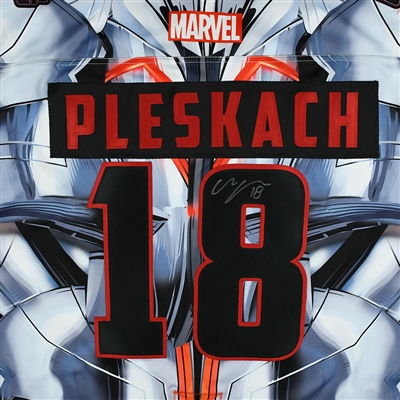 Adam Pleskach - Tulsa Oilers - 2017-18 MARVEL Ultron Super Hero Night - Game-Worn Autographed 1st Period Only Jersey w/C