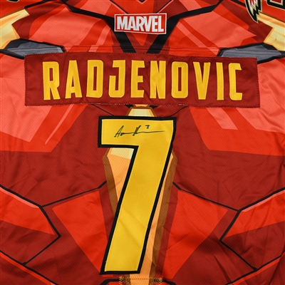 Andrew Radjenovic - Rapid City Rush - 2017-18 MARVEL Super Hero Night - Game-Worn Autographed Jersey 