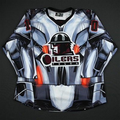 Alexandre Ranger - Tulsa Oilers - 2017-18 MARVEL Ultron Super Hero Night - Game-Worn Autographed 1st Period Only Jersey