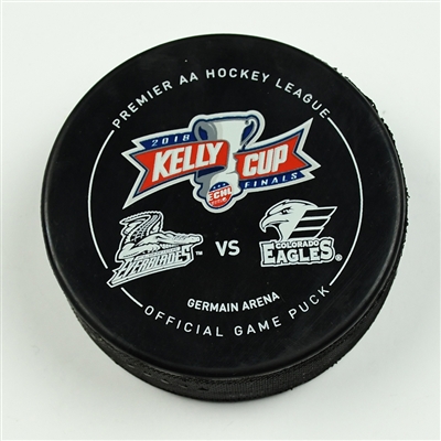 Matt Register - Colorado Eagles - 2018 Kelly Cup Finals - Goal Puck - Game 4 - Goal #10