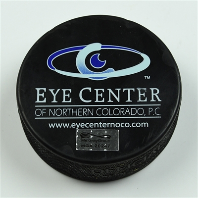 Matt Register - Colorado Eagles - 2018 Kelly Cup Finals - Goal Puck - Game 1 - Goal #1