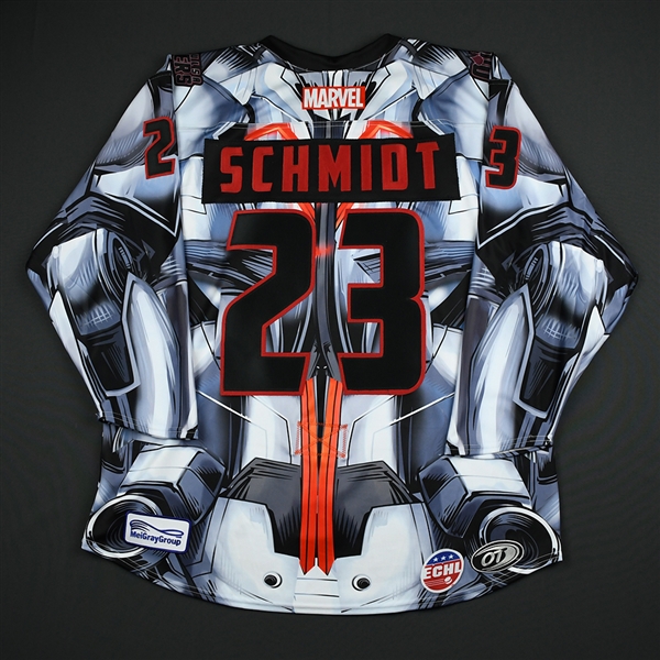 Connor Schmidt - Tulsa Oilers - 2017-18 MARVEL Ultron Super Hero Night - Game-Issued Jersey