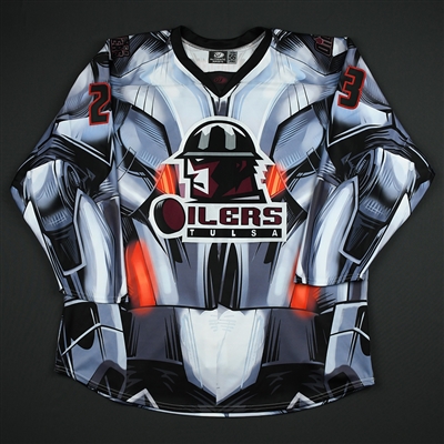 Connor Schmidt - Tulsa Oilers - 2017-18 MARVEL Ultron Super Hero Night - Game-Issued Jersey