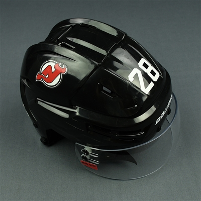 Damon Severson - New Jersey Devils - Game-Worn Helmet - 2017-18 NHL Regular Season and Stanley Cup Playoffs