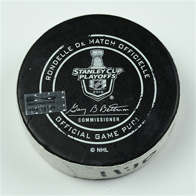 Craig Smith - Nashville Predators - Goal Puck - April 12, 2018 vs. Col. Avalanche (Predators Logo) - 2018 Stanley Cup Playoffs - Round 1 Game 1