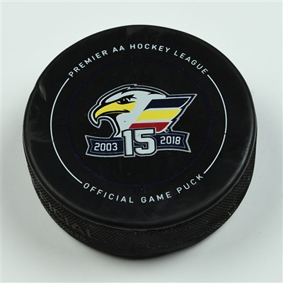 Shawn St-Amant - Colorado Eagles - 2018 Kelly Cup Finals - Goal Puck - Game 1 - Goal #4