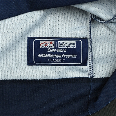 Spencer Stastney - 2018 U.S. National Under-18 IIHF Men's World Championship - Game-Worn Blue Jersey