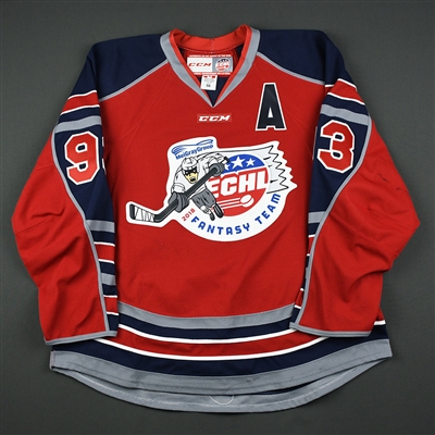 Justin Taylor - Kalamazoo Wings - 2018 Fantasy Team Skater - Game-Worn Autographed Jersey w/A - Worn Mar. 4, 2018
