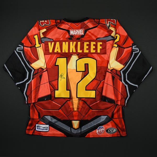 Tyler Vankleef - Rapid City Rush - 2017-18 MARVEL Super Hero Night - Game-Worn Autographed Jersey 