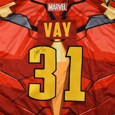 Adam Vay - Rapid City Rush - 2017-18 MARVEL Super Hero Night - Game-Worn Autographed Back-up Only Jersey 