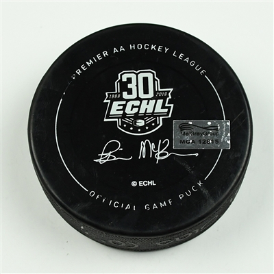 Gabriel Verpaelst - Colorado Eagles - 2018 Kelly Cup Finals - Goal Puck - Game 7 - Goal #5 Winning Goal