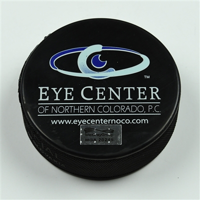 Sam Warning - Florida Everblades - 2018 Kelly Cup Finals - Goal Puck - Game 1 - Goal #3