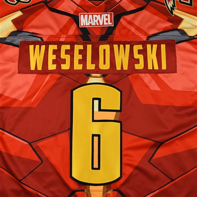 Riley Wesselowski - Rapid City Rush - 2017-18 MARVEL Super Hero Night - Game-Issued Jersey w/C