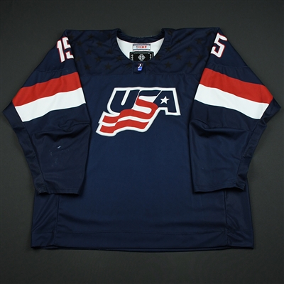 Bode Wilde - 2018 U.S. National Under-18 IIHF Mens World Championship - Game-Worn Blue Jersey