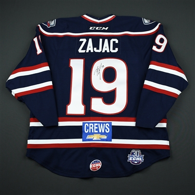 Kelly Zajac - South Carolina Stingrays - 2018 Fantasy Team Skater - Game-Worn Autographed Jersey - Worn Mar. 11, 2018