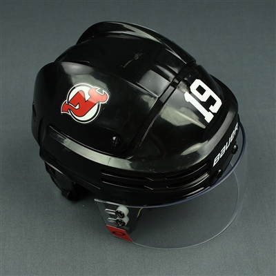 Travis Zajac - New Jersey Devils - Game-Worn Helmet - 2017-18 NHL Regular Season and Stanley Cup Playoffs
