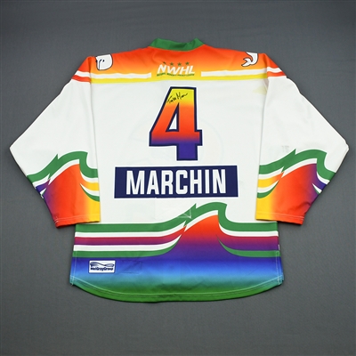 Taylor Marchin - Connecticut Whale - Game-Worn You Can Play Autographed Jersey - Feb. 25, 2019