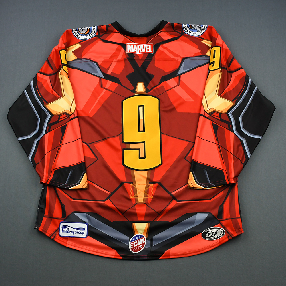 ECHL Black Panther MARVEL Greenville Swamp Rabbits Game Worn