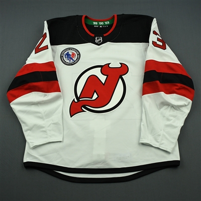 Stefan Noesen - New Jersey Devils - 2018 Hockey Hall of Fame Game - Game-Worn Jersey - November 9