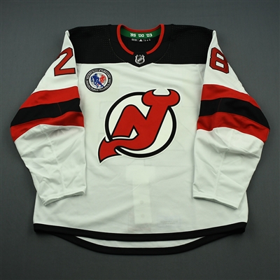 Damon Severson - New Jersey Devils - 2018 Hockey Hall of Fame Game - Game-Worn Jersey - November 9