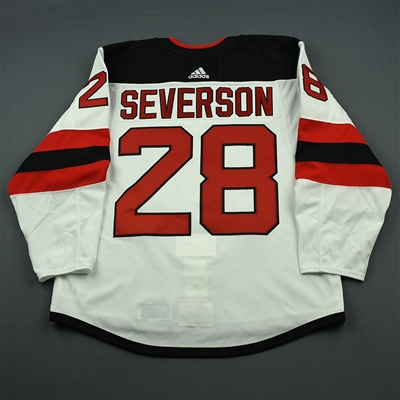 Damon Severson - New Jersey Devils - 2018 Hockey Hall of Fame Game - Game-Worn Jersey - November 9