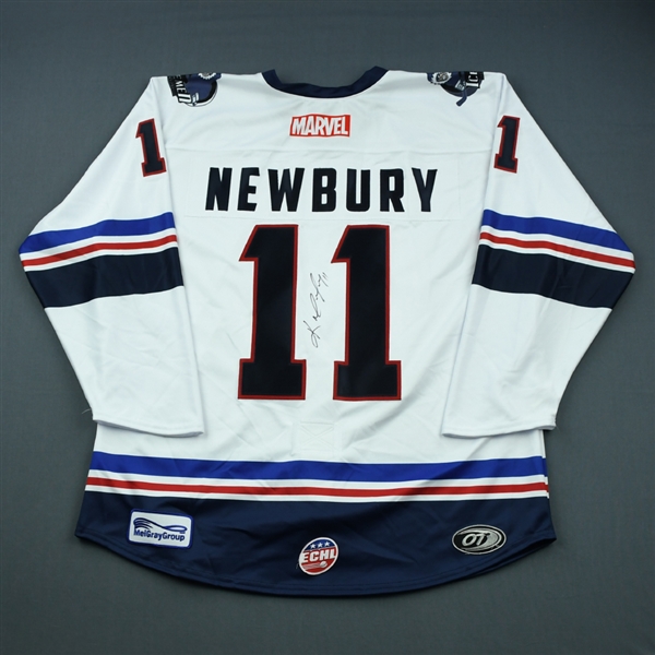 Kris Newbury - Jacksonville Icemen - 2018-19 MARVEL Super Hero Night - Game-Used Autographed Jersey 