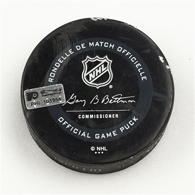 Oskar Lindblom - Philadelphia Flyers - October 21, 2019 vs. Vegas Golden Knights (Flyers Logo)