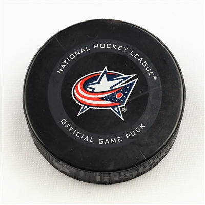 Pierre-Luc Dubois - Columbus Blue Jackets - October 11, 2019 vs. Anaheim Ducks (Blue Jackets Logo)