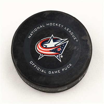 Auston Matthews - Toronto Maple Leafs - October 4, 2019 vs. Columbus Blue Jackets (Blue Jackets Logo)