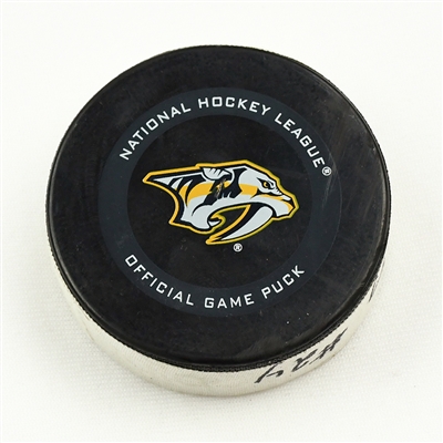 Matt Dumba - Minnesota Wild - October 3, 2019 vs. Nashville Predators (Predators Logo)