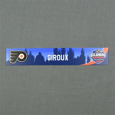 Claude Giroux - 2019 NHL Global Series Locker Room Nameplate Game-Issued