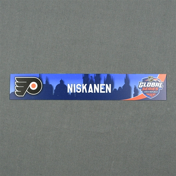 Matt Niskanen - 2019 NHL Global Series Locker Room Nameplate Game-Issued