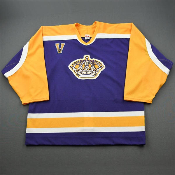 Los Angeles Kings - Purple Vintage Jersey w/ V Patch AirKnit Material, Size 56