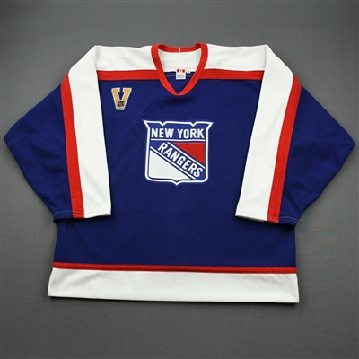 New York Rangers - Blue Vintage Jersey w/ V Patch AirKnit Material, Size 54 