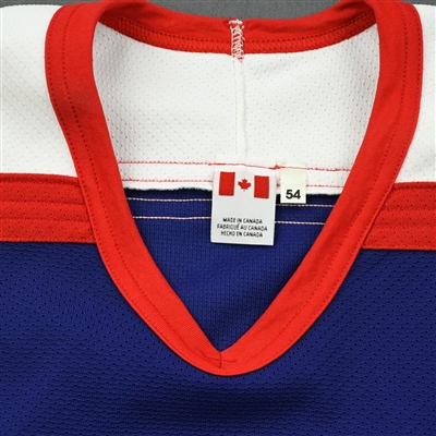 New York Rangers - Blue Vintage Jersey w/ 'V' Patch AirKnit Material, Size 54 